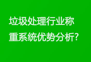 垃圾处理行业称重系统