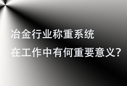 冶金行业称重系统