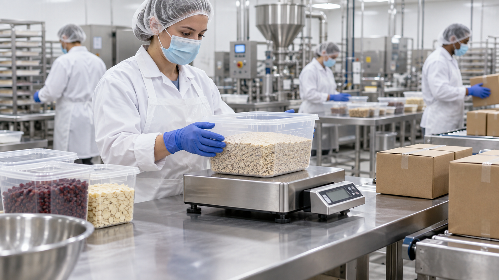 TCS系列台秤应用场景:食品配料与包装
